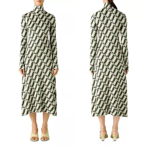 St. John Dresses & Skirts - St. John Peridot Geometric Dress‎ Green Multicolor Size Large NWOT